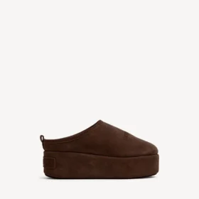 Γυναικεία Mules Alaska Soft με πλατφόρμα σε ανοιχτό χρώμα εσπρέσο