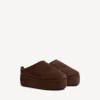 Γυναικεία Mules Alaska Soft με πλατφόρμα σε ανοιχτό χρώμα εσπρέσο