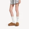 Γυναικεία Mules Alaska Soft με πλατφόρμα σε καφέ/λευκό