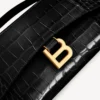 Γυναικεία τσάντα τύπου «Hourglass» με αλυσίδα σε μαύρο χρώμα
