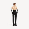 Γυναικείο εφαρμοστό μπουστάκι σε μαύρο χρώμα