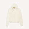Γυναικείο φούτερ με κουκούλα Balenciaga Back Medium Fit σε κρεμ χρώμα