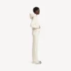 Γυναικείο φούτερ με κουκούλα Balenciaga Back Medium Fit σε κρεμ χρώμα