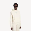 Γυναικείο φούτερ με κουκούλα Balenciaga Back Medium Fit σε κρεμ χρώμα