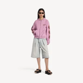 Γυναικείο φούτερ με κουκούλα και φερμουάρ Balenciaga Sacra Cœur με μεσαία εφαρμογή σε παλαιό ροζ