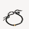 Γυναικείο κολιέ τύπου choker με νανοκορδέλα σε μαύρο/γυαλιστερό χρυσό