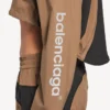 Γυναικείο κοντό μπουφάν techwear σε χρώμα καμήλας
