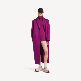 Γυναικείο κορμάκι Techwear με μακριά μανίκια σε μωβ/πορτοκαλί