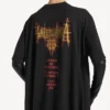 Γυναικείο μαύρο T-shirt Balenciaga Sacra Cœur με ουρά