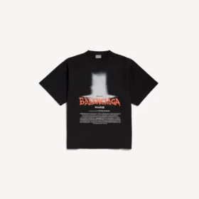 Γυναικείο oversized T-shirt «The Door» σε μαύρο χρώμα