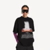 Γυναικείο oversized T-shirt «The Door» σε μαύρο χρώμα