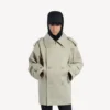 Γυναικείο παλτό τύπου trenchcoat με διπλή σειρά κουμπιών σε ανοιχτό μπεζ