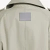 Γυναικείο παλτό τύπου trenchcoat με διπλή σειρά κουμπιών σε ανοιχτό μπεζ