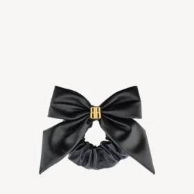 Γυναικείο scrunchie Clemence XL σε μαύρο/χρυσό