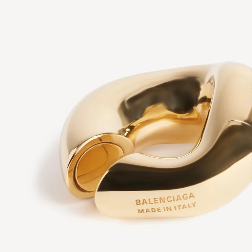 Γυναικείο σκουλαρίκι τύπου «ear cuff» eisa xs σε γυαλιστερό χρυσό