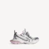 Γυναικείο Sneakers 3XL με διαφανή σόλα gel σε λευκό/ροζ/μαύρο