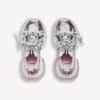 Γυναικείο Sneakers 3XL με διαφανή σόλα gel σε λευκό/ροζ/μαύρο