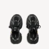 Γυναικείο Sneakers 3XL με διακοσμητικά στοιχεία σε μαύρο/ασημί