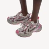 Γυναικείο Sneakers 3XL με ντεγκραντέ και διακοσμητικά στοιχεία σε γκρι/ροζ