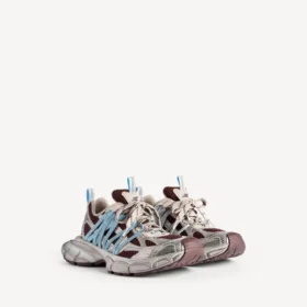 Γυναικείο Sneakers 3XL με πλέξη σε καφέ/μπεζ/μπλε