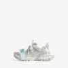 Γυναικείο Sneakers με κορδόνια 3XL σε χρώματα ταούπε/λευκό/ανοιχτό μπλε