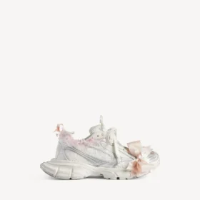 Γυναικείο Sneakers με κορδόνια 3XL σε λευκό/ανοιχτό ροζ