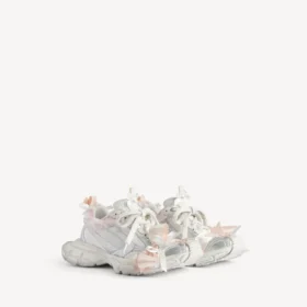 Γυναικείο Sneakers με κορδόνια 3XL σε λευκό/ανοιχτό ροζ