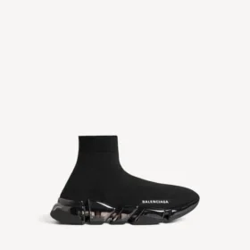 Ανδρικό Sneakers Speed 2.0 με πλήρως διαφανή σόλα από ανακυκλωμένο πλεκτό ύφασμα σε μαύρο χρώμα
