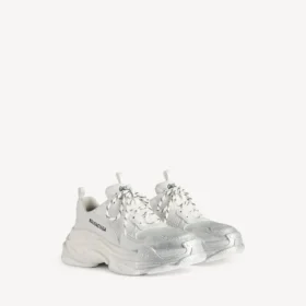 Γυναικείο Sneakers Triple S Glitter Spray σε λευκό/ασημί