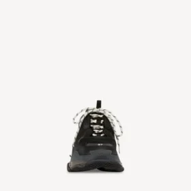 Γυναικείο Sneakers Triple S με διαφανή σόλα σε μαύρο χρώμα