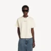 Γυναικείο T-shirt Balenciaga με σχέδιο στην πλάτη και μεσαία εφαρμογή σε κρεμ χρώμα