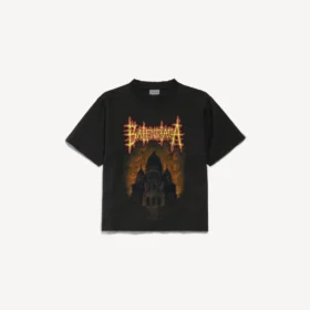 Γυναικείο T-shirt Balenciaga Sacra Cœur με μεσαία εφαρμογή, σε μαύρο χρώμα