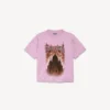 Γυναικείο T-shirt Balenciaga Sacra Cœur με μεσαία εφαρμογή σε παλαιό ροζ χρώμα
