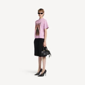 Γυναικείο T-shirt Balenciaga Sacra Cœur με μεσαία εφαρμογή σε παλαιό ροζ χρώμα