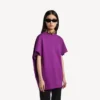 Γυναικείο T-shirt με δομημένη γραμμή σε βιολετί