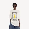 Γυναικείο T-shirt Salon de Couture με ειδική γραμμή σε κρεμ χρώμα