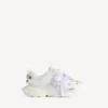 Γυναικείο Track Sneakers με φιόγκους σε λευκό/ροζ