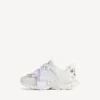 Γυναικείο Track Sneakers με φιόγκους σε λευκό/ροζ