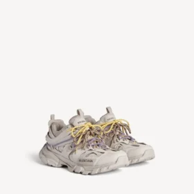 Γυναικείο Track Sneakers με κορδόνια σε χρώματα ταούπε/κίτρινο/μοβ/καφέ/μαύρο