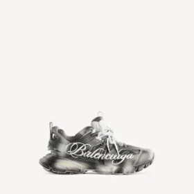 Γυναικείο Track Sneakers με λογότυπο σε στένσιλ σε μαύρο/λευκό