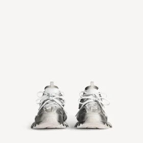 Γυναικείο Track Sneakers με λογότυπο σε στένσιλ σε μαύρο/λευκό