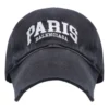 Καπέλο μπέιζμπολ με λογότυπο Paris «Washed Black White» 680748-410B2