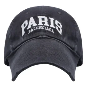Καπέλο μπέιζμπολ με λογότυπο Paris «Washed Black White» 680748-410B2