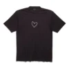 Lovey T-shirt, φαρδιά εφαρμογή «Μαύρο» 641675TQVV89034