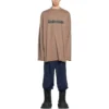 Μακρυμάνικο Oversized T-shirt Caps «Khaki» 681046TNVL17761