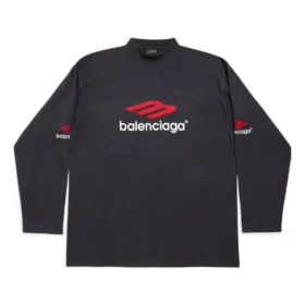 Μακρυμάνικο T-shirt 3B Sports Icon Oversized «Μαύρο Κόκκινο Λευκό» 720250TPVD71470