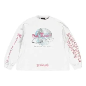 Μακρυμάνικο T-shirt Balenciaga x Pink Martini Oversized “Ecru” 699191TMVN99800