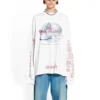 Μακρυμάνικο T-shirt Balenciaga x Pink Martini Oversized “Ecru” 699191TMVN99800