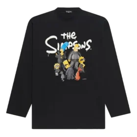 Μακρυμάνικο T-shirt Balenciaga x THE SIMPSONS, Large Fit «Black» 681046TLVG70100