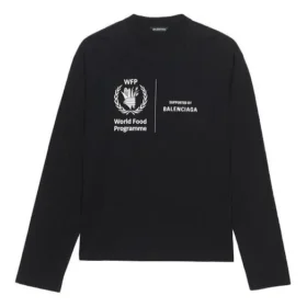 Μακρυμάνικο T-shirt Balenciaga x WFP, μέτρια εφαρμογή «Μαύρο» 612967THV841000